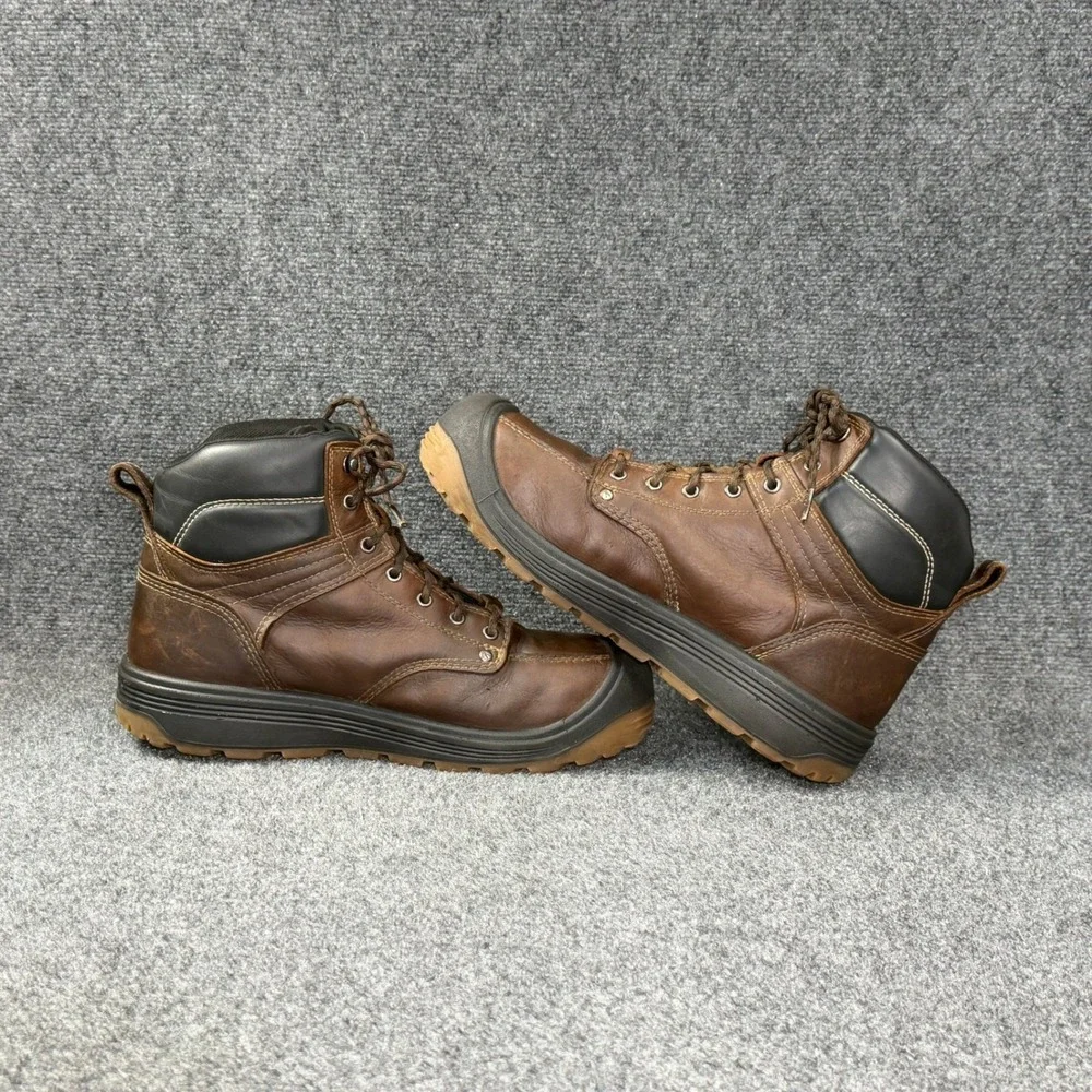 Keen Fort Wayne 6 Inch Work Boots Mens 11.5D Brown Leather Waterproof Carbon Toe